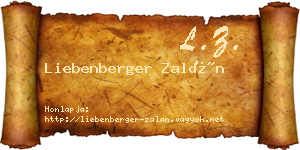 Liebenberger Zalán névjegykártya